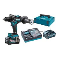 TALADRO COMBINADO 2 BATERIAS 40V MAX 4.0 AMP 140NM + 1 CARGADOR BL4040F MAKITA
