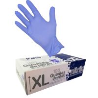 DISPENSADOR 100 GUANTES DESECHABLES SUPREME NITRILO VIOLETA (3.5 GR) TALLA XL LUNA