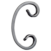 ADORNO DE HIERRO FORJADO 12 × 6 MM 60 × 110 MM IND 80/A/3 / VUL 4558/1 65 × 110 MM