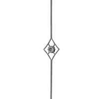 ADORNO DE HIERRO FORJADO LISO 160 × 1000 MM IND GD18/2 / VUL 4350