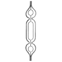ADORNO DE HIERRO FORJADO LISO 200 × 1000 MM IND GD69/1