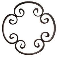 ADORNO DE HIERRO FORJADO PLETINA 20 × 4 MM 250 MM IND 26/4