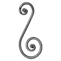 ADORNO MACIZO DE HIERRO FORJADO Ø12 MM 120 × 290 MM IND 1295/3