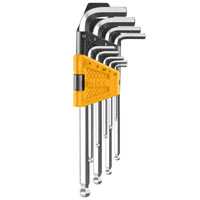 JUEGO DE LLAVES ALLEN BOLA INGCO 9 PIEZAS 1.5MM-10MM