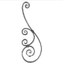 ADORNO DE HIERRO FORJADO Ø12 MM 250 × 720 MM IND 540/2