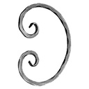 ADORNO DE HIERRO FORJADO #12 × 12 MM 160 × 225 MM IND 634/4