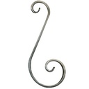 ADORNO DE HIERRO FORJADO 12 × 6 MM 270 MM IND 80/A/1 / VUL 4555