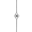 ADORNO DE HIERRO FORJADO LISO 160 × 1000 MM IND GD18/2 / VUL 4350