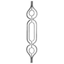 ADORNO DE HIERRO FORJADO LISO 200 × 1000 MM IND GD69/1