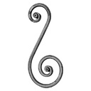 ADORNO MACIZO DE HIERRO FORJADO Ø12 MM 120 × 290 MM IND 1295/3