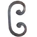 ADORNO MACIZO DE HIERRO FORJADO #14 MM 9 × 17 CM BER M-21