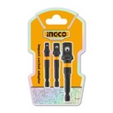 JUEGO ADAPTADORES IMPACTO 1/4 HEX 1/2" 3/8" 1/4" INGCO